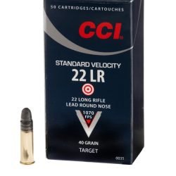 CCI Standard Velocity .22 LR Caliber 40-Grain Rimfire Ammunition - 50 Rounds