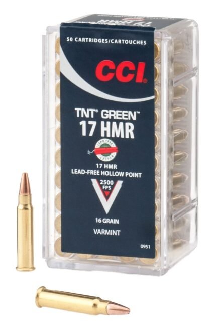 CCI® TNT Green .17 HMR 16-Grain Hollow-Point Rimfire Rifle Ammunition