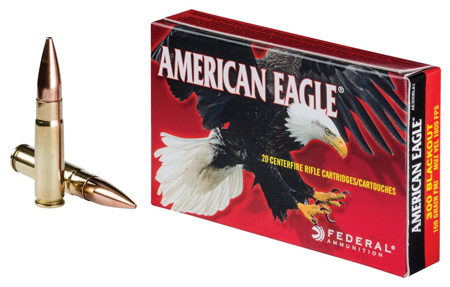 Federal American Eagle Training Full Metal Jacket Boat-Tail .300 Blackout 150-Grain Ammunition - ... Federal American Eagle Training Full Metal Jacket Boat-Tail .300 Blackout 150-Grain Ammunition - ...
