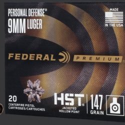 Federal Premium 9mm Luger HST 147-Grain Ammunition - 20-Rounds