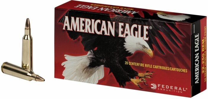 Federal Premium® American Eagle® .22-250 Remington 50-Grain Centerfire Rifle Ammunition