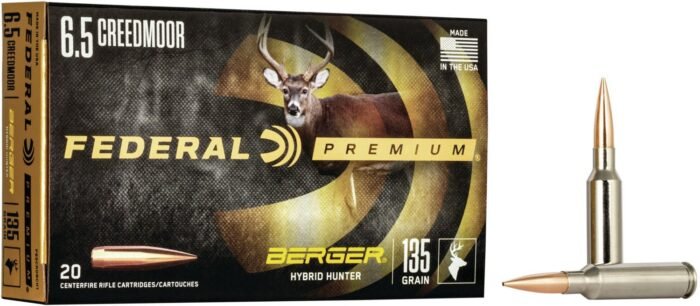 Federal Premium Berger Hybrid Hunter 6.5 Creedmoor 135-Grain Centerfire Rifle Ammunition