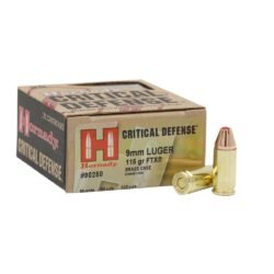 Hornady Critical Defense 9mm Luger 115-Grain Handgun Brass Ammunition - 25 Rounds