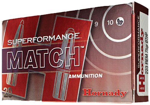 Hornady Superformance Match .223 Remington 75- Grain Centerfire Rifle Ammunition