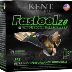 KENT Fasteel 2.0 Precision Plated Steel Waterfowl 12 Gauge Shotshells - 25 Rounds