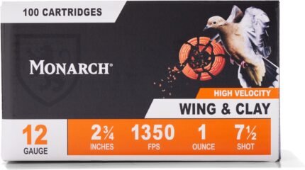 Monarch 12 Gauge Wing and Clay Shotshells - 100 Rounds