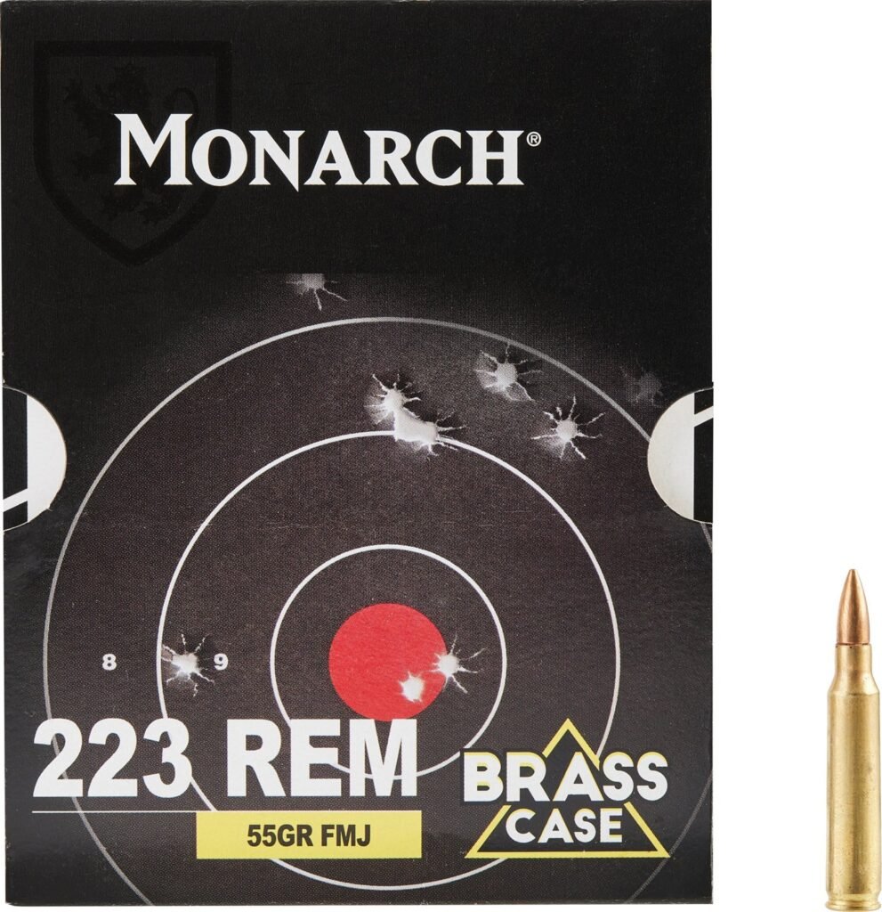 Monarch .223 Remington 55-Grain Full Metal Jacket Centerfire Rifle Ammunition - 100 Rounds