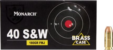 Monarch .40 S&W 180-Grain Pistol Brass Ammunition - 50 Rounds