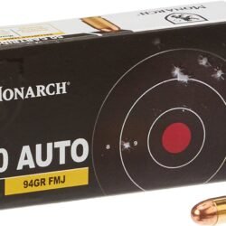 Monarch FMJ .380 Automatic 94-Grain Pistol Brass Ammunition - 50 Rounds