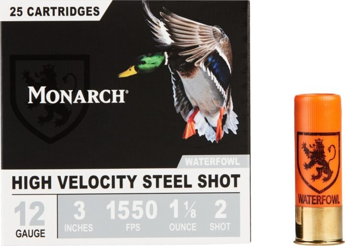 Monarch High Velocity Waterfowl 12 Gauge Shotshells - 25 Rounds