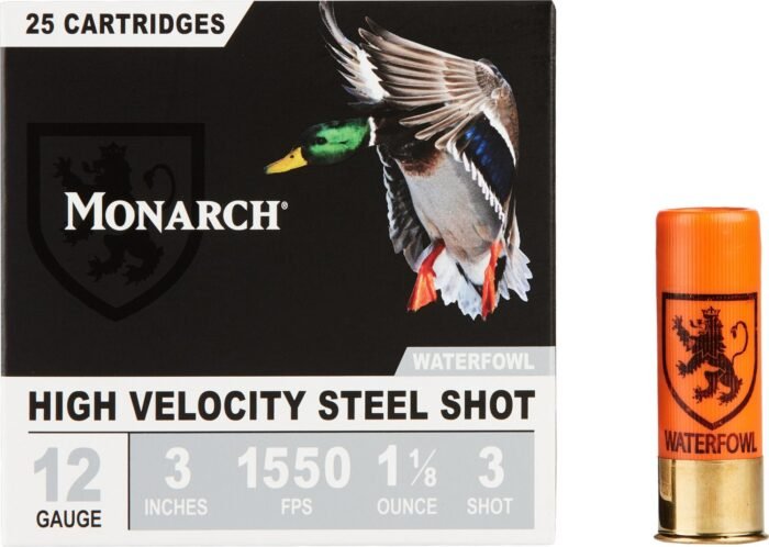 Monarch High Velocity Waterfowl 12 Gauge Shotshells - 25 Rounds