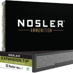 Nosler Expansion Tip ET .30 Nosler 180-Grain Centerfire Rifle Ammunition - 20 Rounds