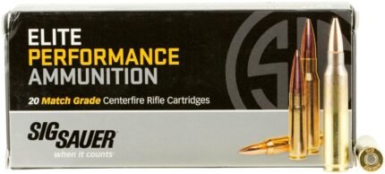 SIG SAUER Elite Performance Match Grade .223 Remington/5.56 NATO 77-Grain Centerfire Rifle Ammuni...