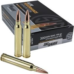 SIG SAUER Elite Performance Match Grade .300 Winchester Magnum 190-Grain Centerfire Rifle Ammunition