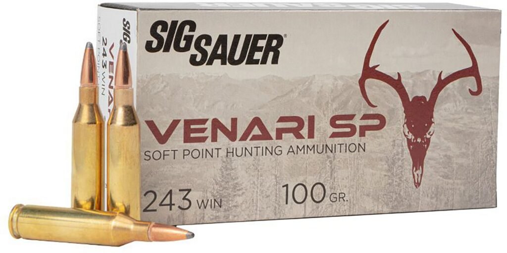 SIG SAUER Venari .243 Winchester 100-Grain Soft Point Ammunition - 20 Rounds