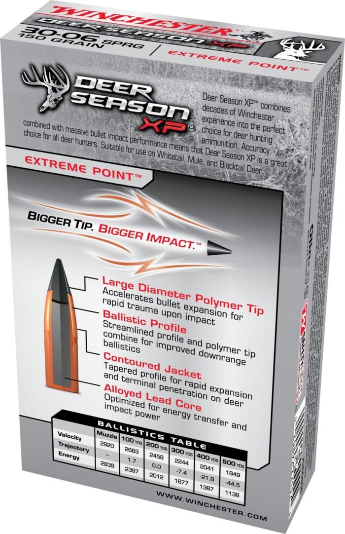 Winchester Deer Season XP .30-06 Springfield 150-Grain Rifle Ammunition - 20 Rounds