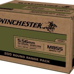 Winchester USA 5.56x45mm M855 Full Metal Jacket Lead Core Ammunition - 200 Rounds