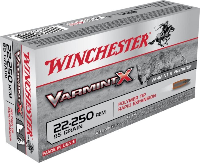 Winchester Varmint X .22-250 Remington 55-Grain Centerfire Rifle Ammunition - 20 Rounds