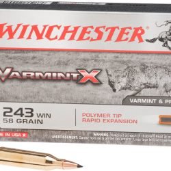 Winchester Varmint X .243 Winchester 58-Grain Centerfire Rifle Ammunition